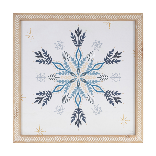Framed Holiday Snowflake Print (Set of 2) -Ship Only