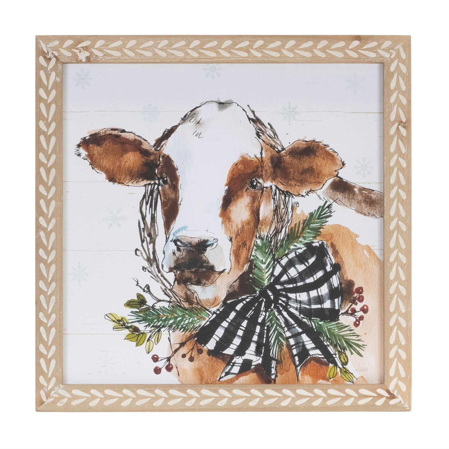 Framed Winter Farm Animal Print (Set of 2) -Ship Only
