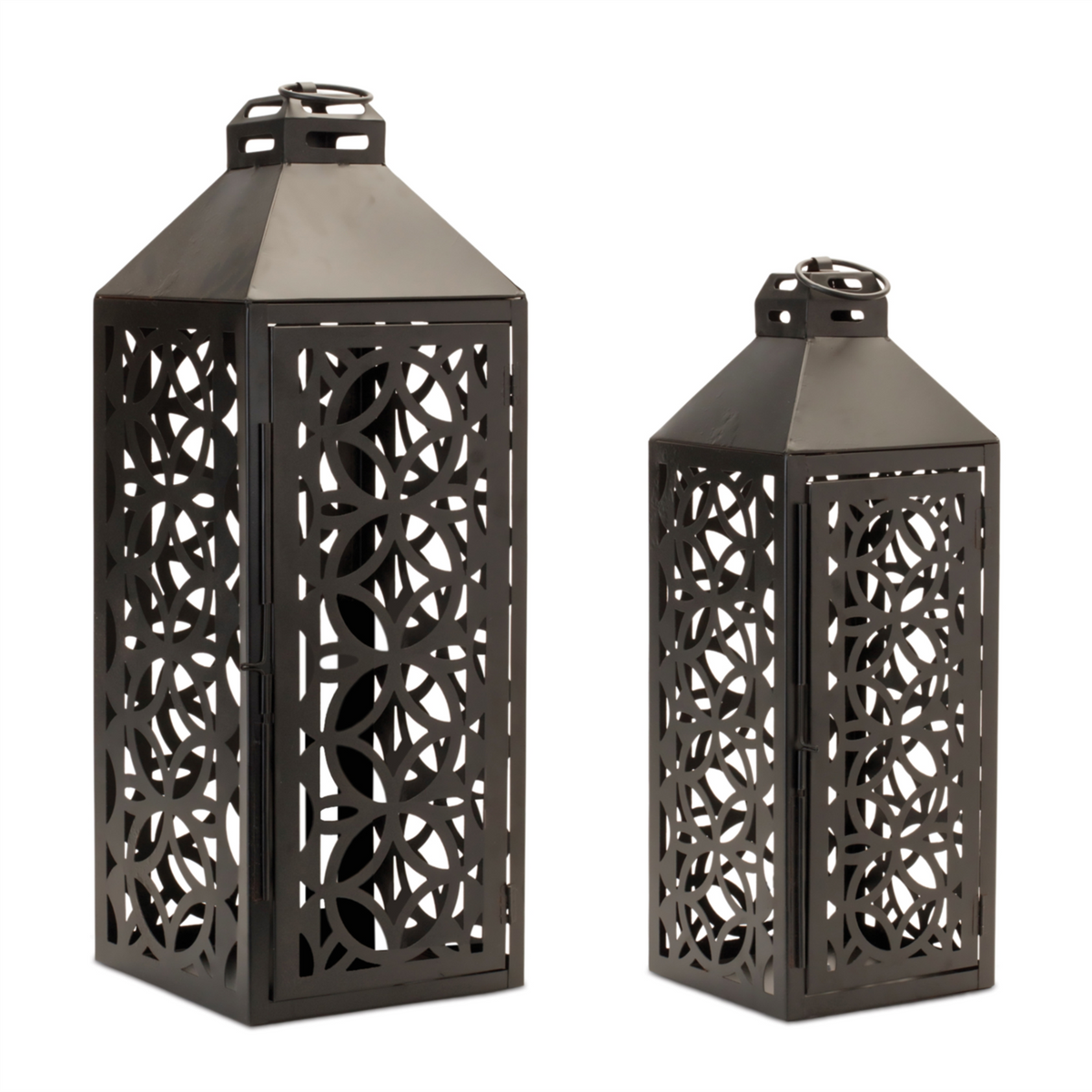 Lantern (Set of 2) 17"H, 21"H Metal -Ship Only
