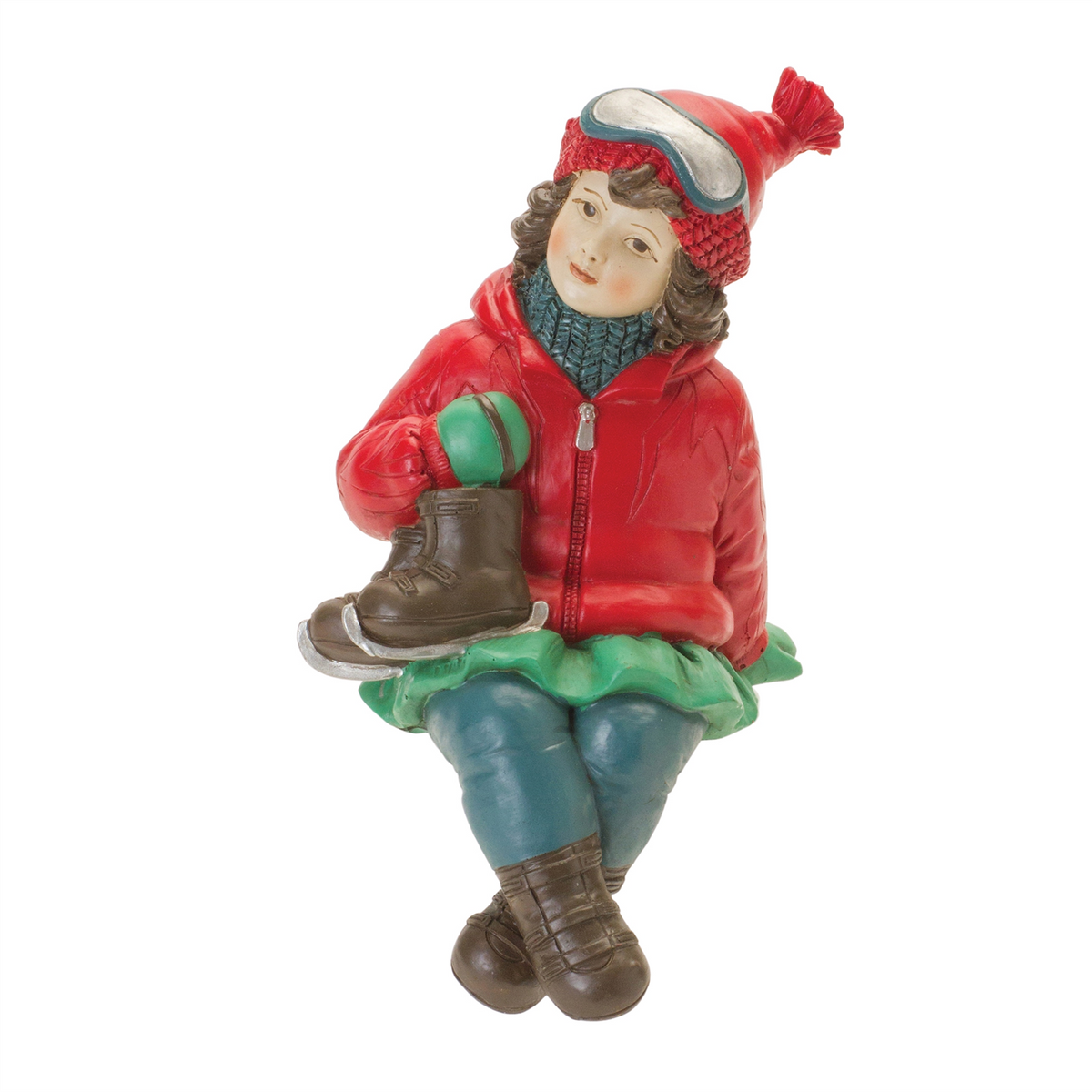 Kids w/Skis & Skates (Set of 4) 5”H Resin -Ship Only