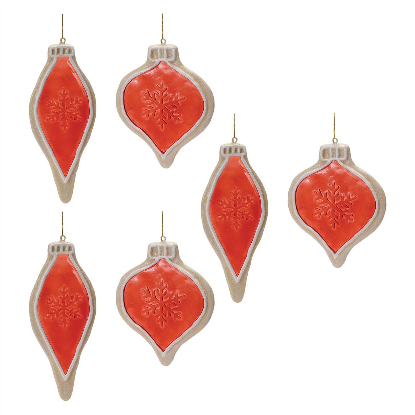 Frosted Cookie Onion Ornament (Set of 6) -Ship Only