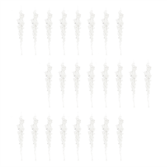 Icicle Ornament (Set of 24) 10”H Plastic