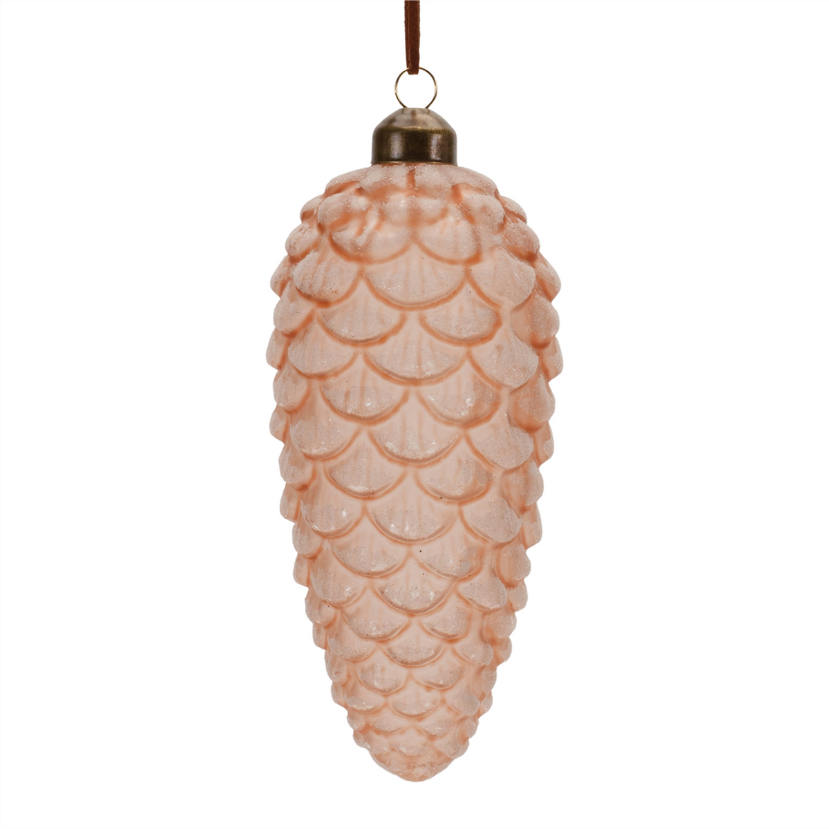 Pine Cone Ornament (Set of 6) 5.5"H, 7"H Glass -Ship Only