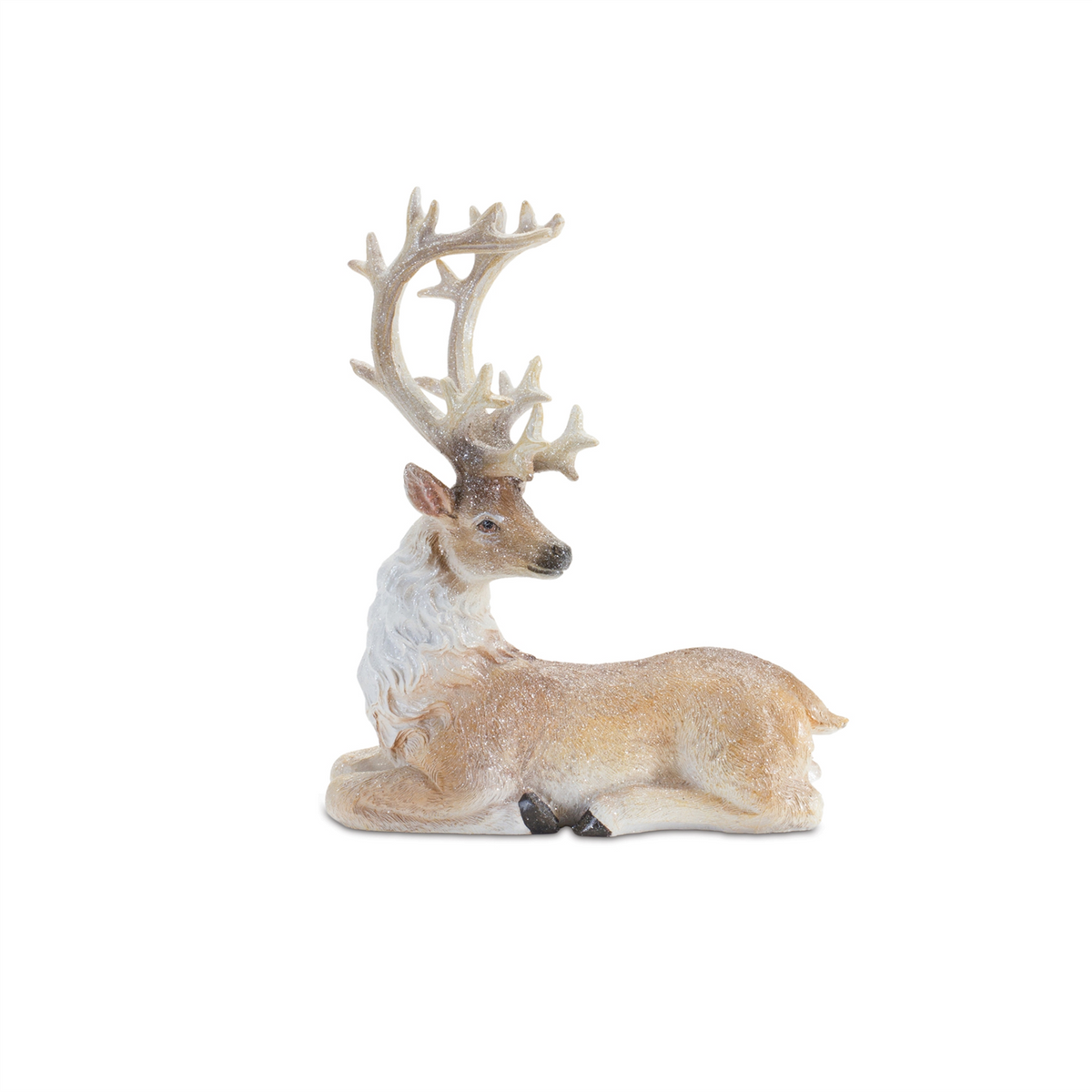 Glittered Holiday Deer Figurine (Set of 3) -Ship Only