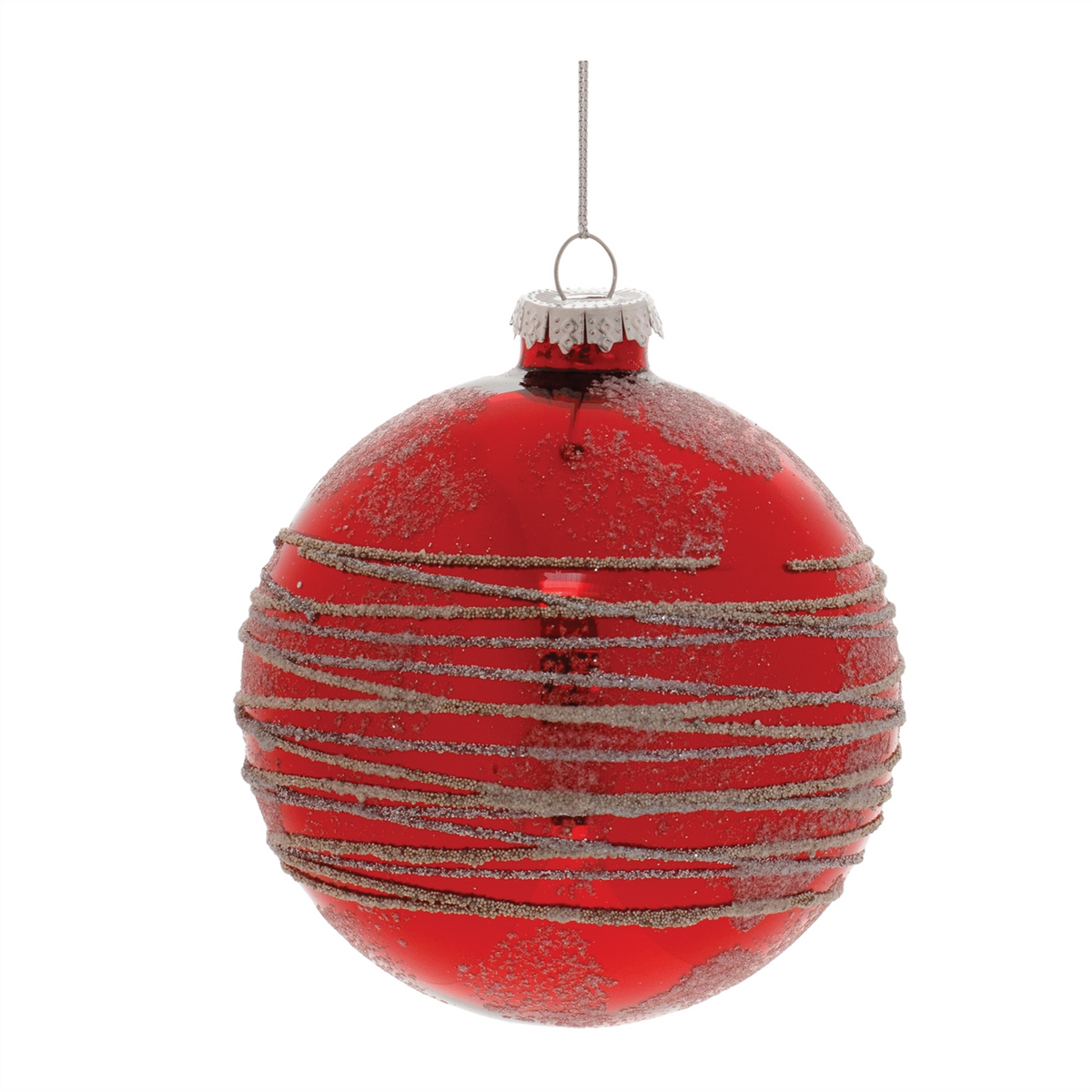 Ball Ornament (Set of 6) 3"D, 4"D Glass -Ship Only