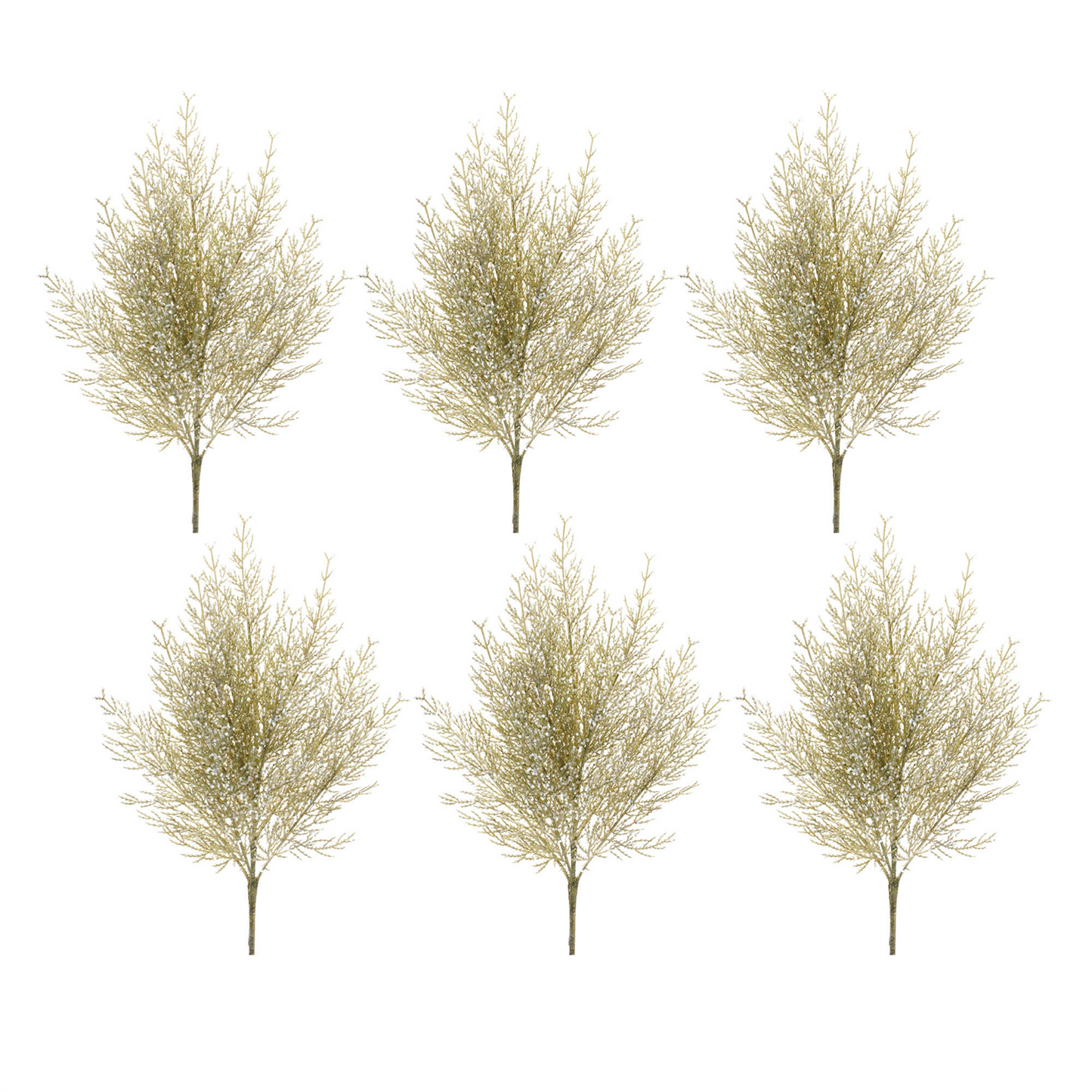 Glittered Cedar Spray (Set of 6) -Ship Only