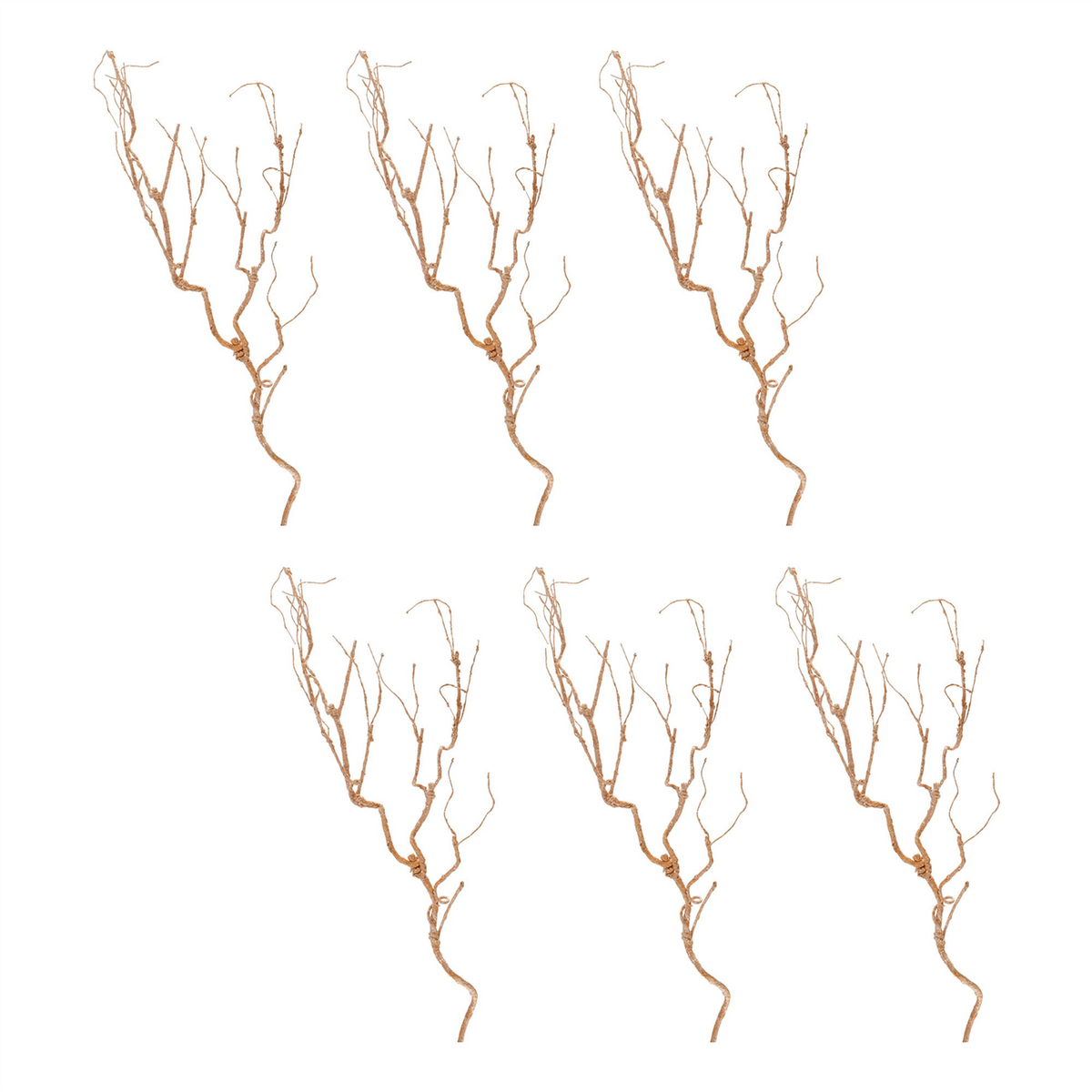 Glitter Branch (Set of 6) 32”H Wire/Paper -Ship Only