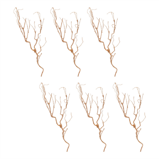 Glitter Branch (Set of 6) 32”H Wire/Paper -Ship Only