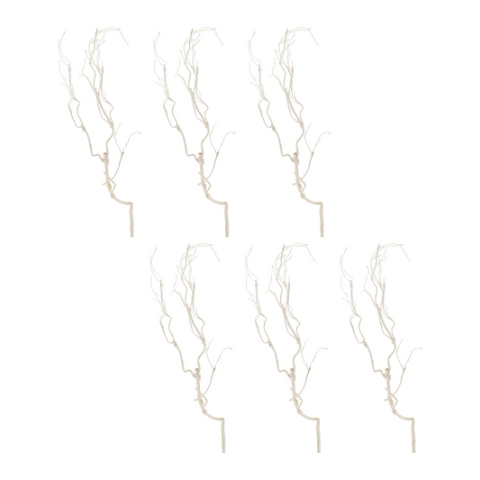 Glittered White Twig Branch (Set of 6) -Ship Only