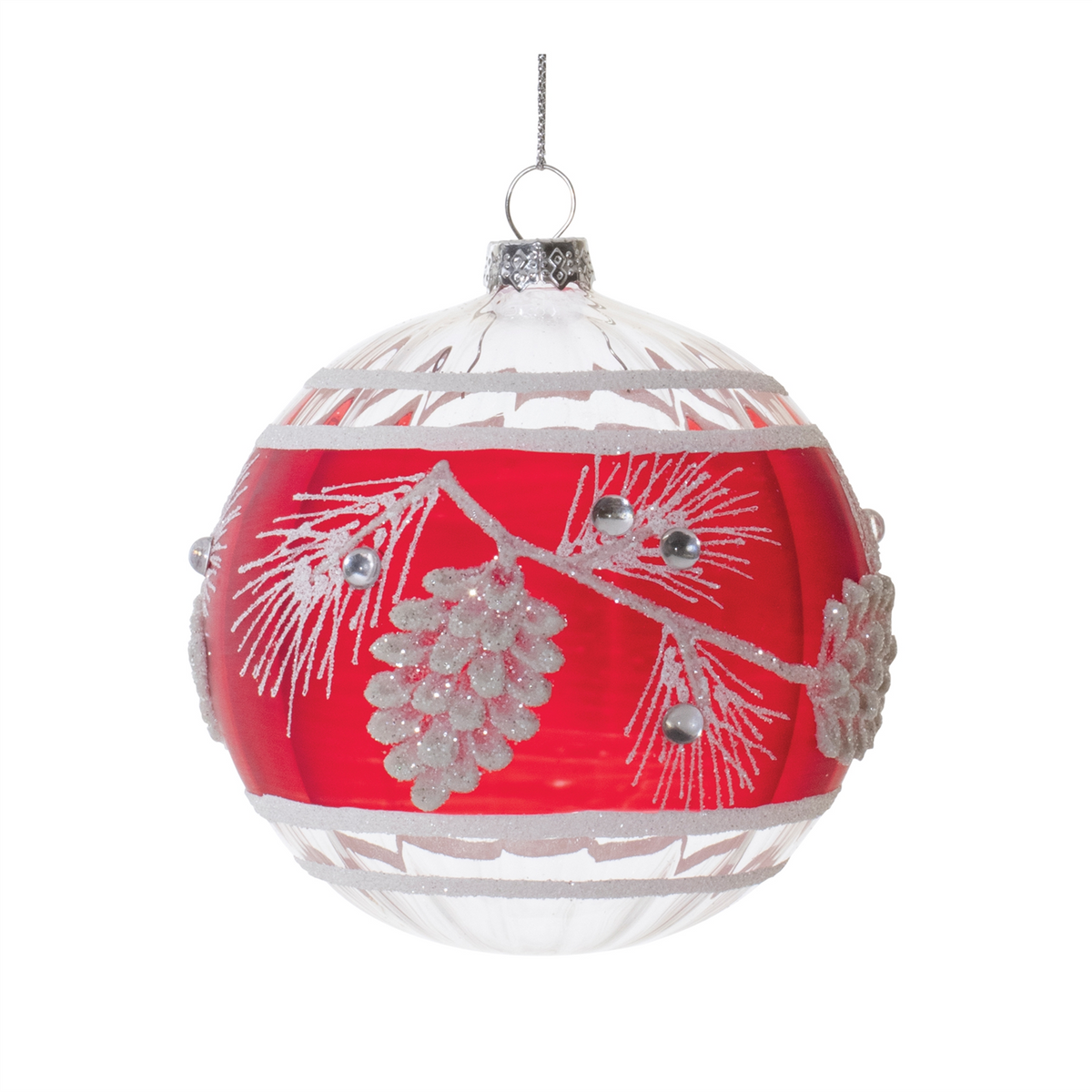Ornament (Set of 6) 4"D, 5"H Glass -Ship Only