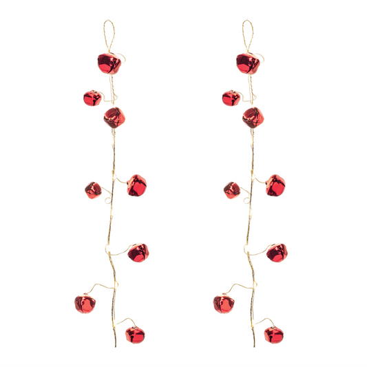 LED Sleigh Bell Garland (Set of 2) -Ship Only