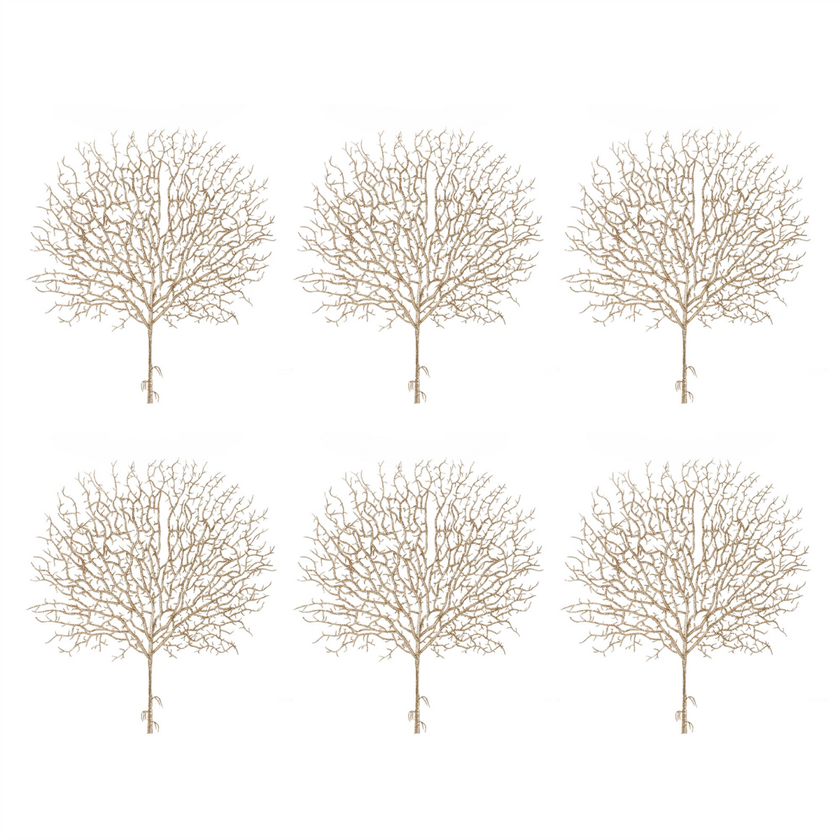 Glittered Twig Spray (Set of 6) -Ship Only