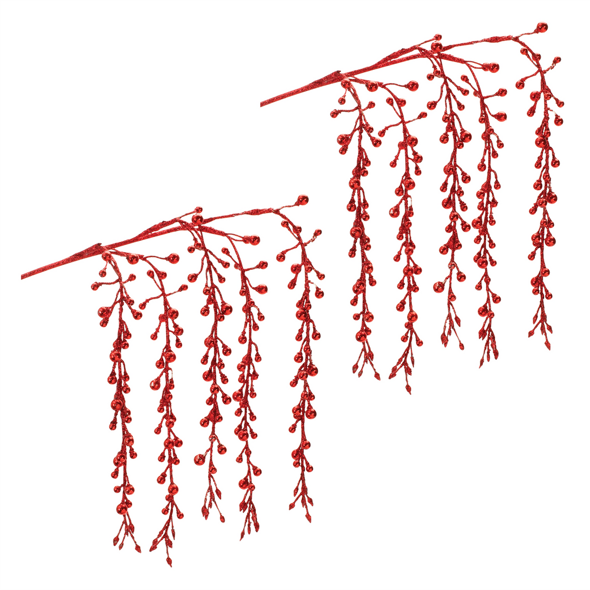 Hanging Glitter Berry Spray (Set of 2) -Ship Only