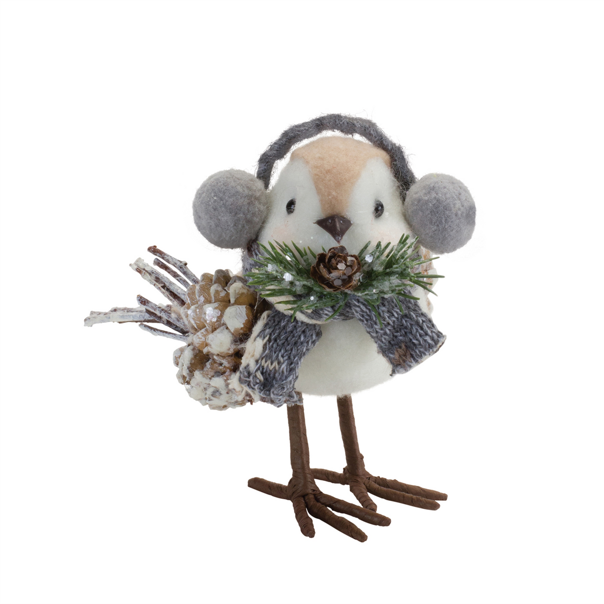 Winter Bird Shelf Sitter with Natural Accents (Set of 12) -Ship Only