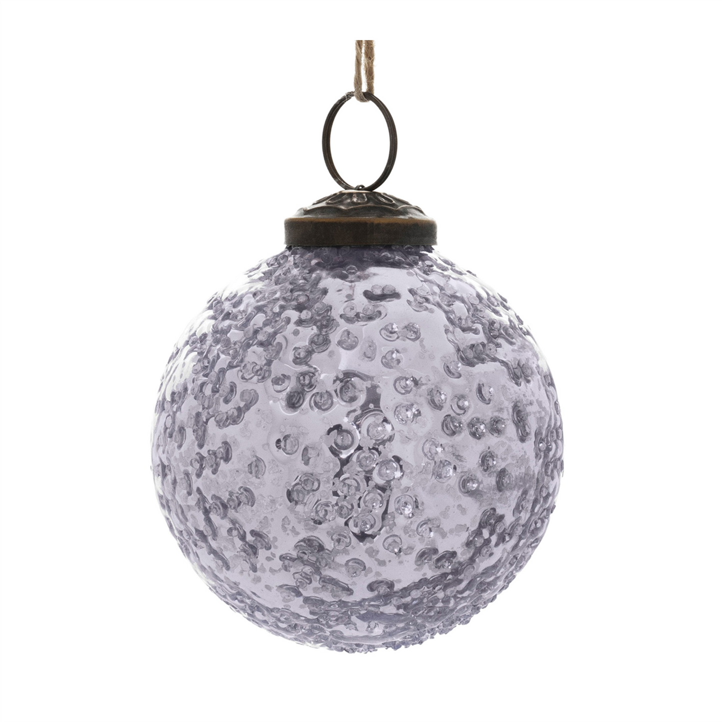Distressed Glass Ball Ornament (Set of 6) -Ship Only