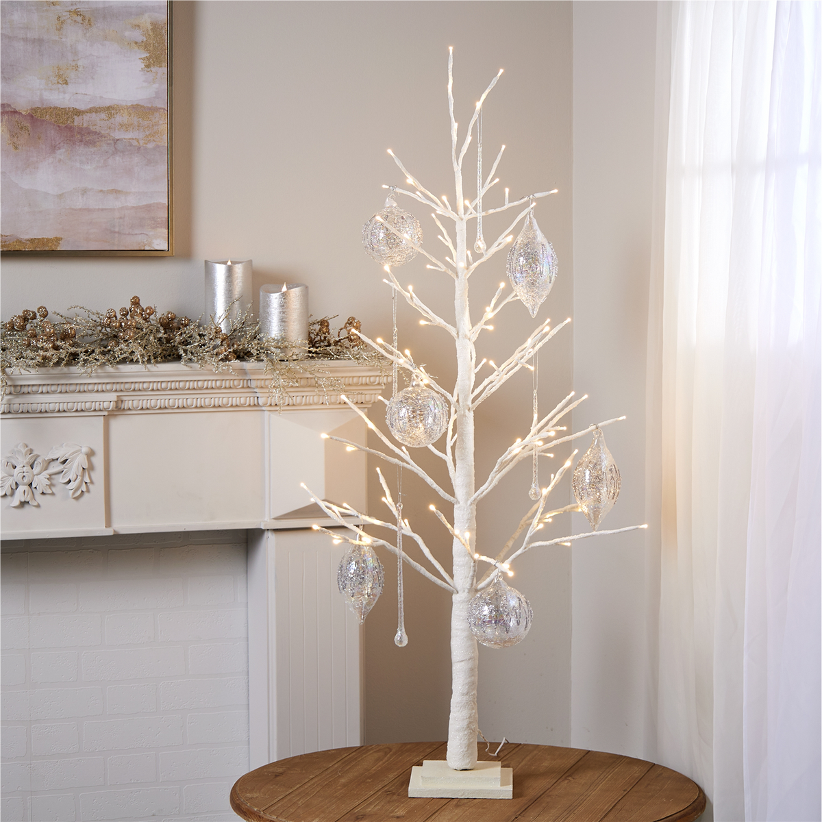 Twig Tree 114 LED Lights 4'H Paper UL Plug Included -Ship Only