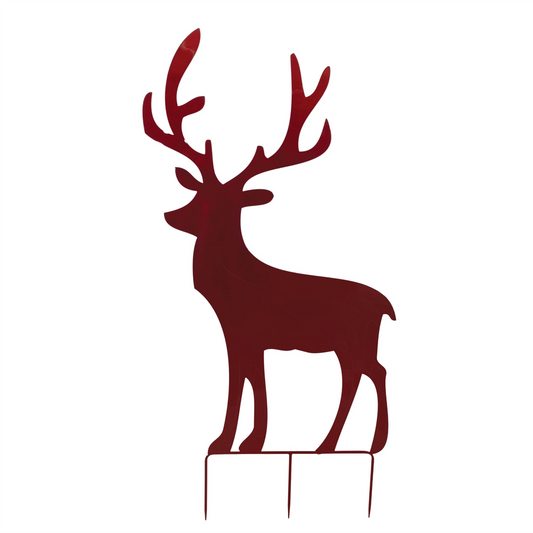 Deer Cut-Out Stake (Set of 2) 49"H Iron -Ship Only