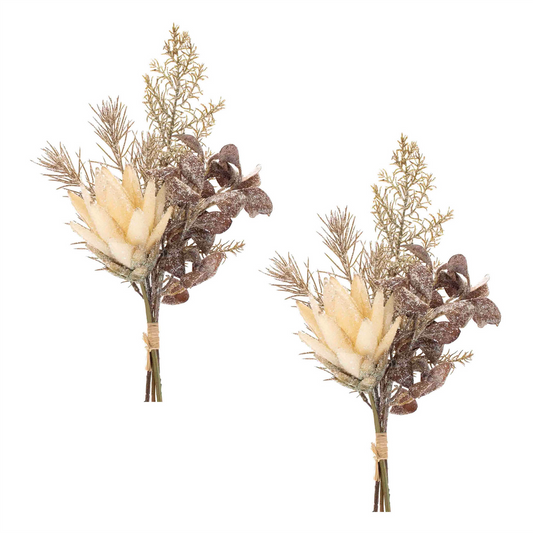 Glittered Protea Pine Bundle (Set of 2) -Ship Only