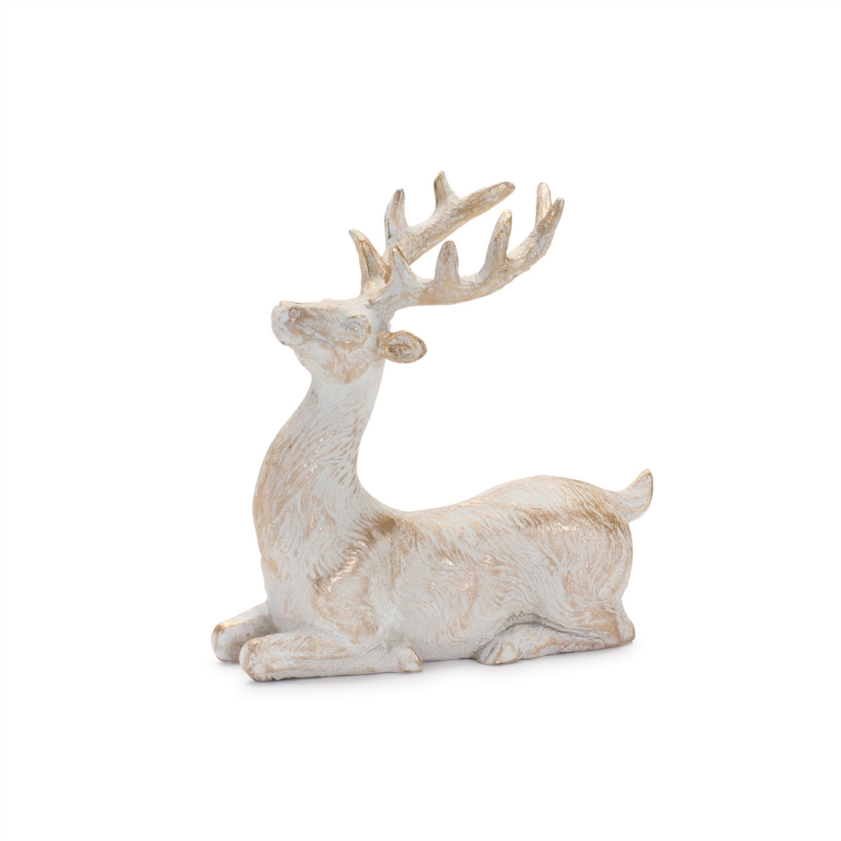 Brushed Gold Holiday Deer Figurine (Set of 6) -Ship Only
