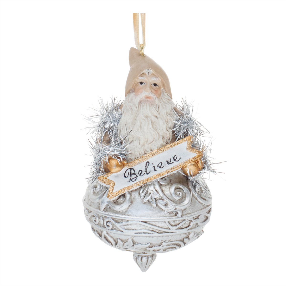 Ornate Santa and Snowman Finial Ornament (Set of 6) -Ship Only