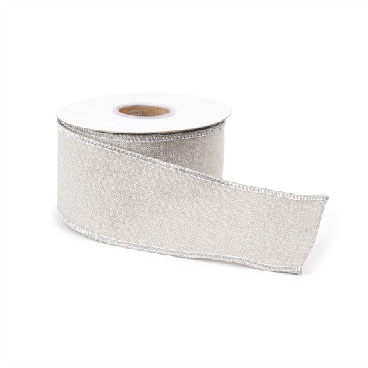 Beige Shimmer Wired Ribbon (Set of 2) -Ship Only