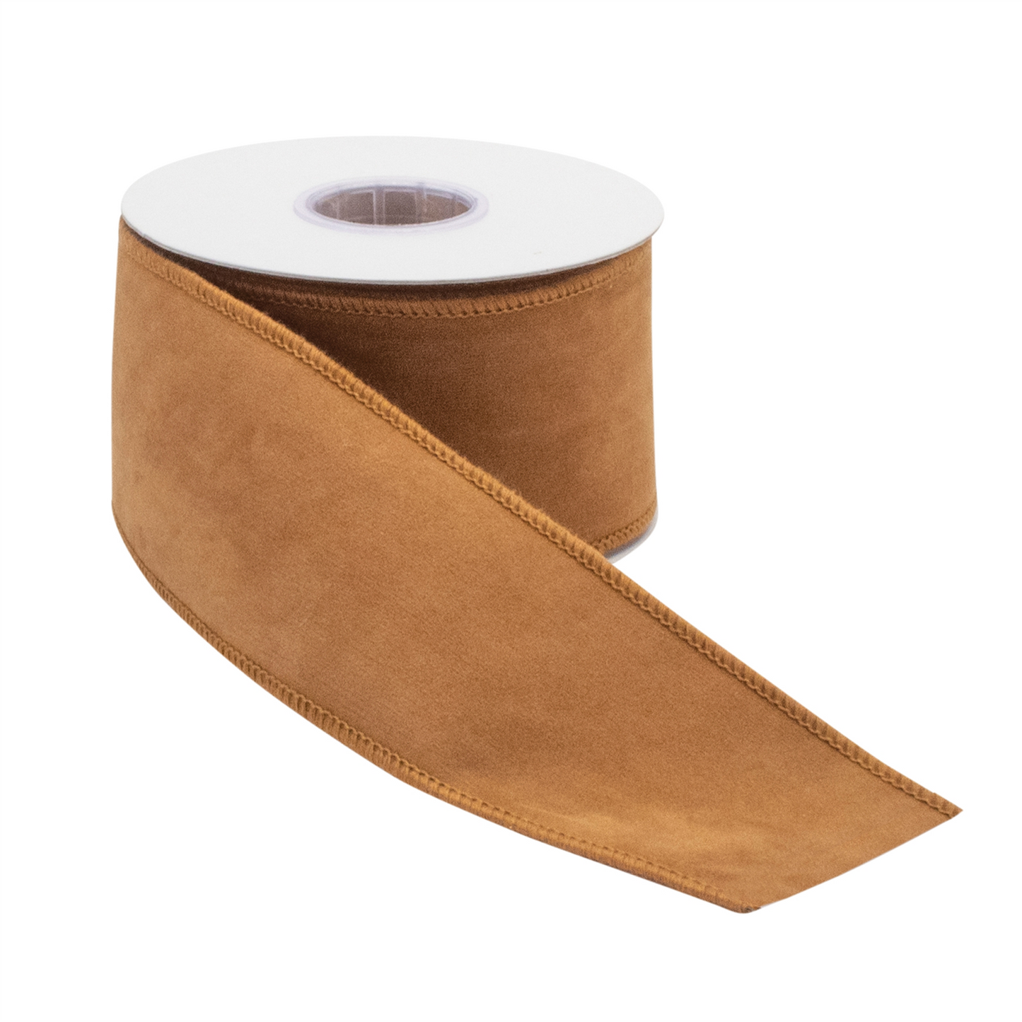 Burnt Orange Polyester Wired Ribbon (Set of 2) -Ship Only
