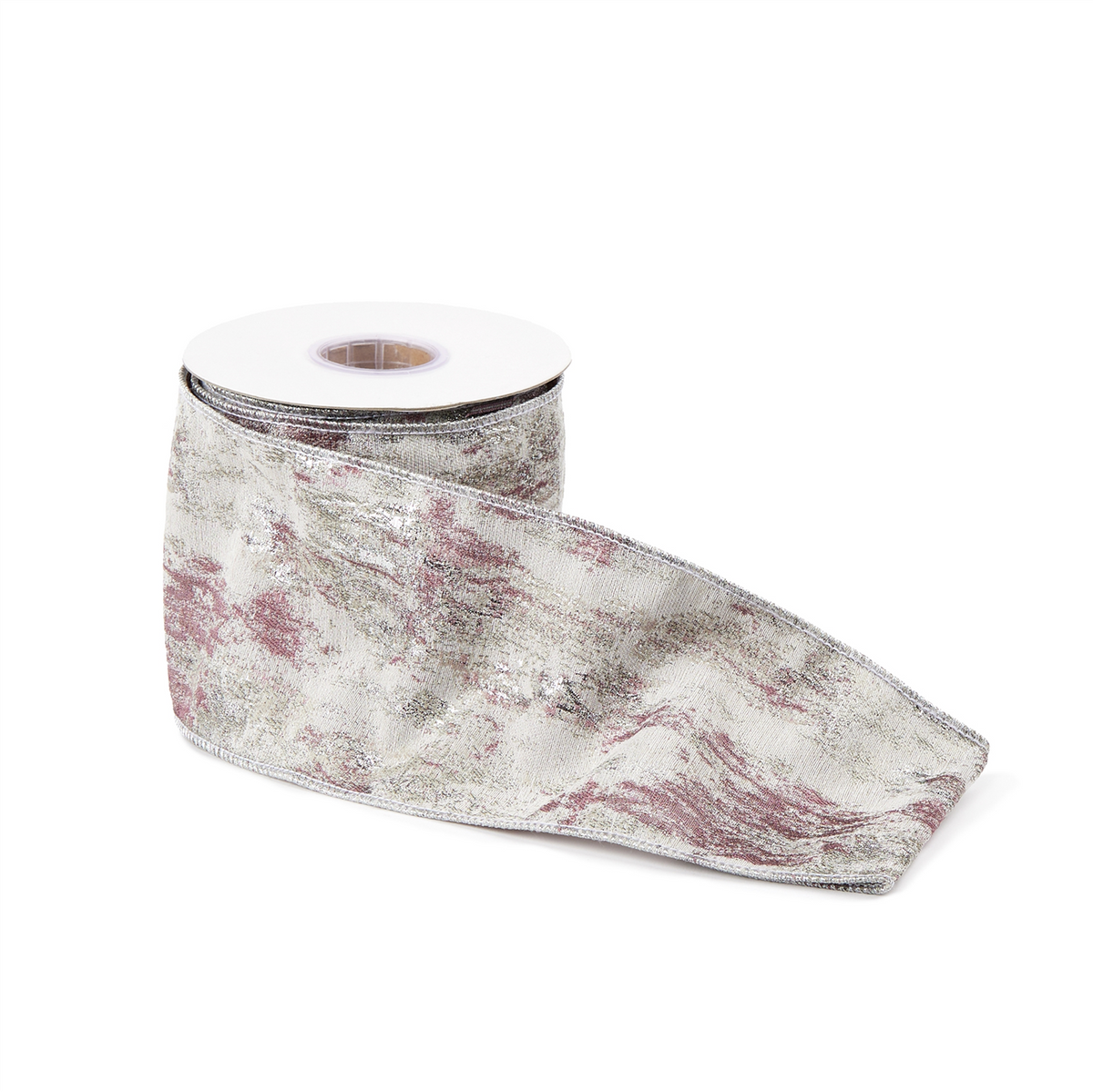 Pink and Silver Shimmer Wired Ribbon (Set of 2) -Ship Only