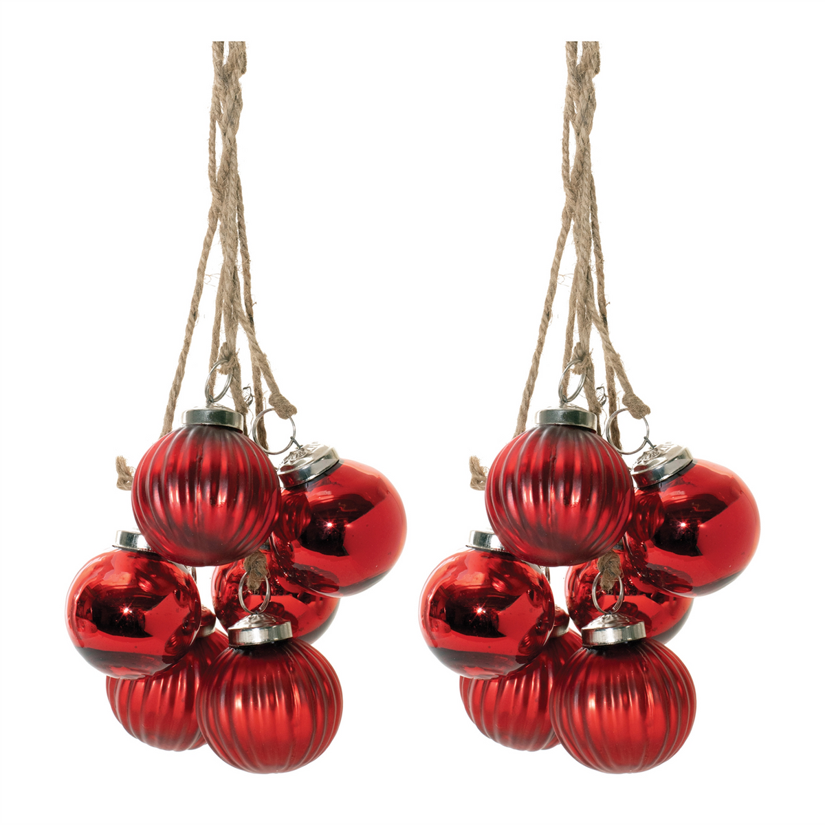 Ornament Drop (Set of 2) 21”L Glass/Jute