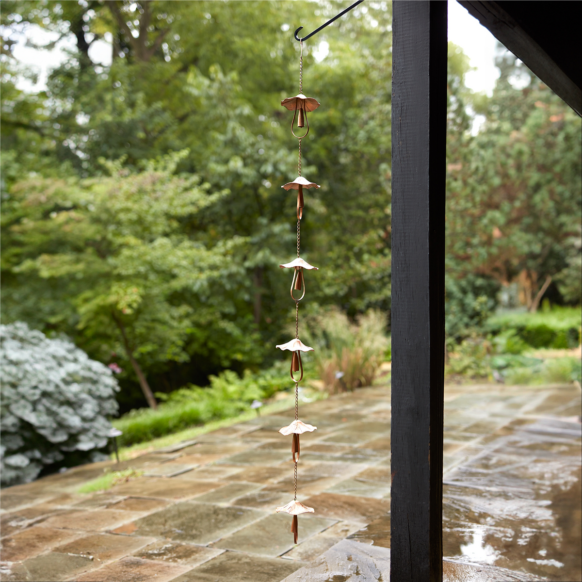 Mushroom Rain Chain 62"L -Ship Only