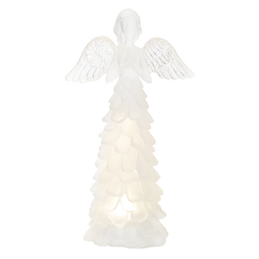 LED Angel (Set of 2) 9.5”H Resin 3 AAA Batteries, Not Included -Ship Only