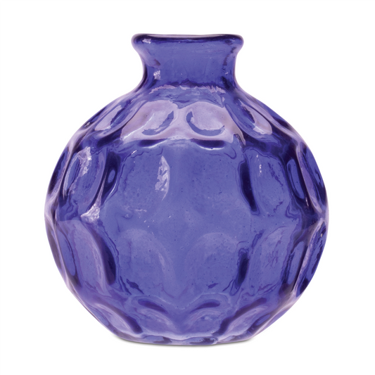 Blue Bubble Glass Bud Vase (Set of 2) -Ship Only