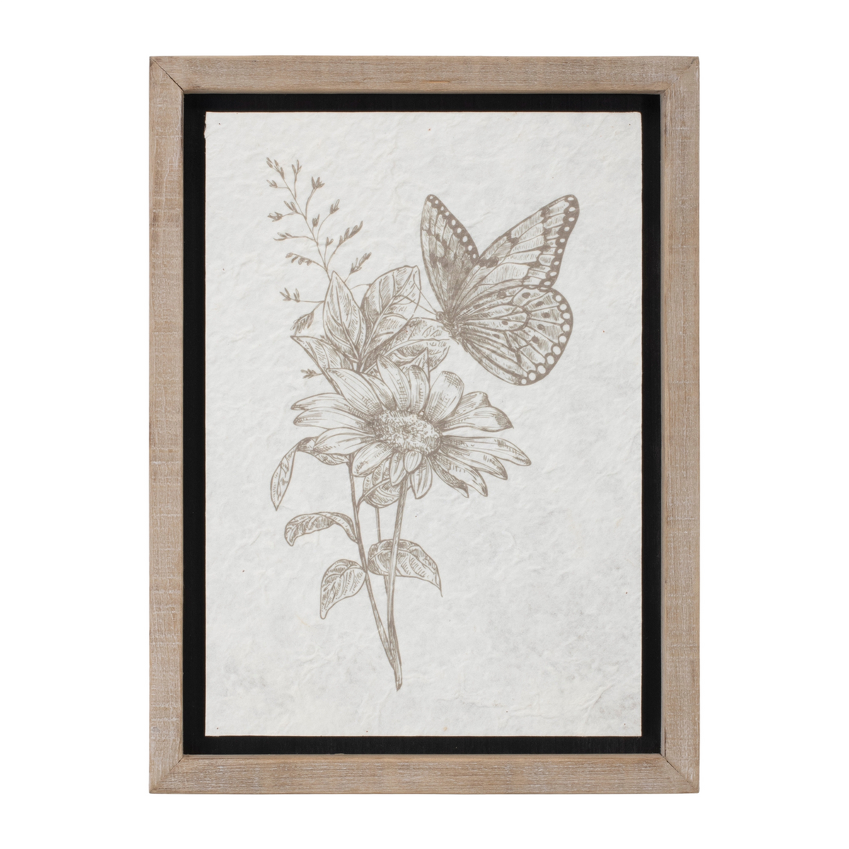 Framed Floral Insect Print (Set of 3) -Ship Only