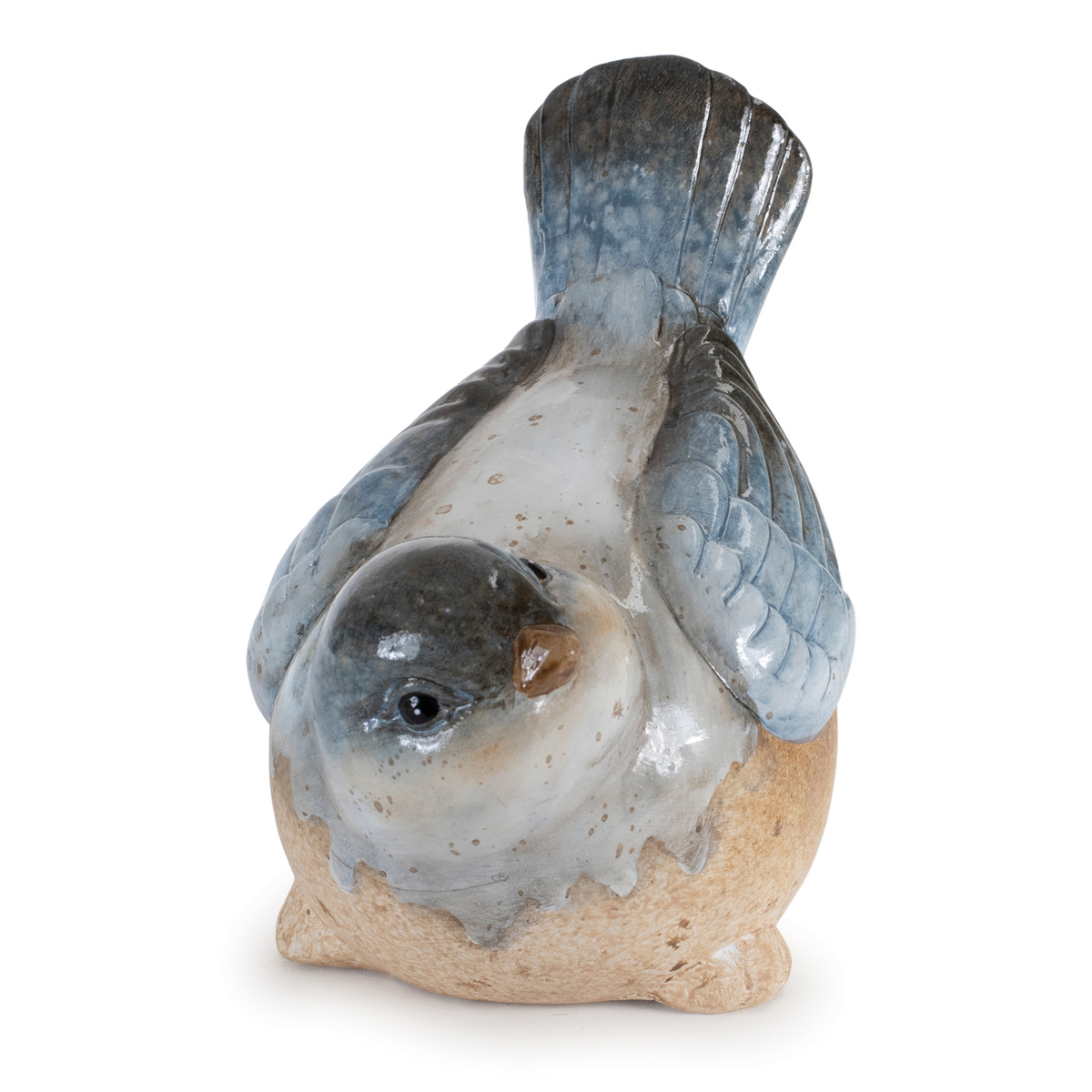 Ceramic Bird Figurines with Unglazed Accents (Set of 3) -Ship Only