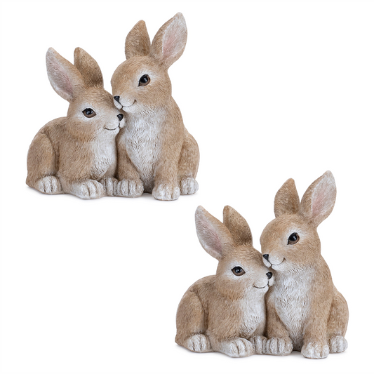 Woodland Bunny Couple Figurine (Set of 2) -Ship Only