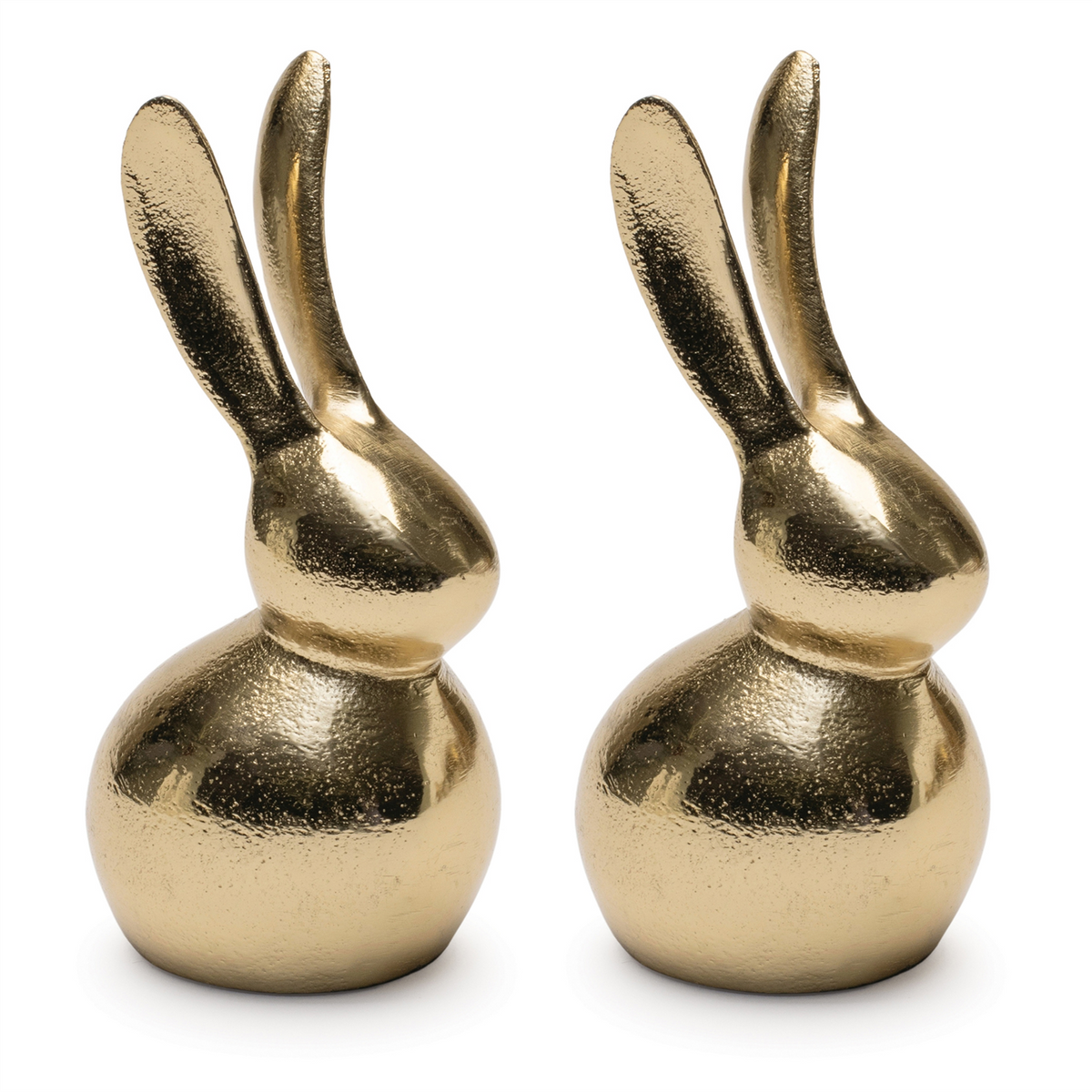 Modern Metal Bunny Decor (Set of 2) -Ship Only