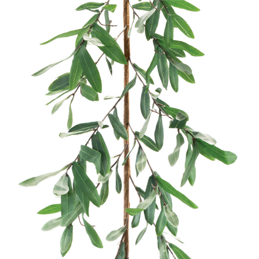 Olive Leaf Garland 5.5'L Polyester -Ship Only
