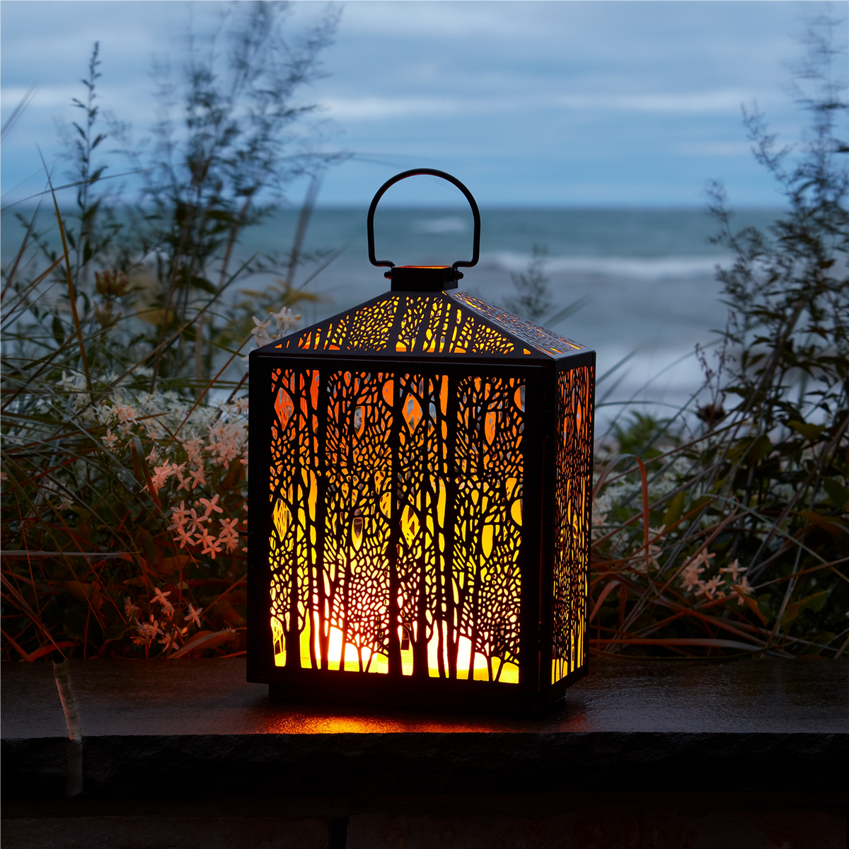 Lantern 11.5"L x 16"H Iron -Ship Only