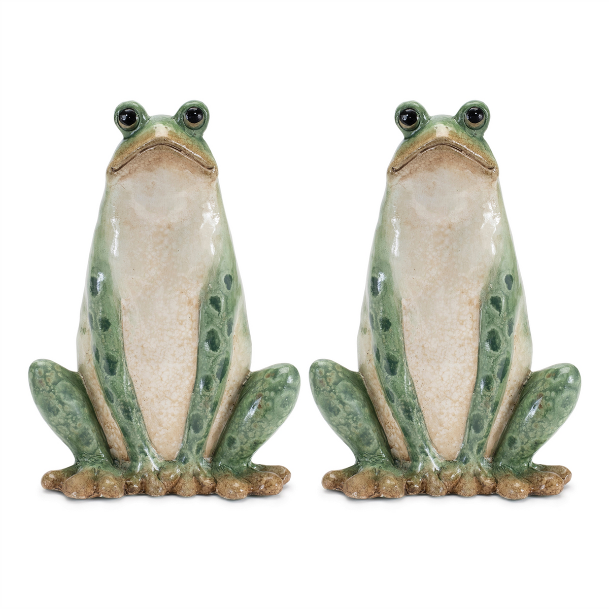 Ceramic Garden Frog Statue (Set of 2) -Ship Only