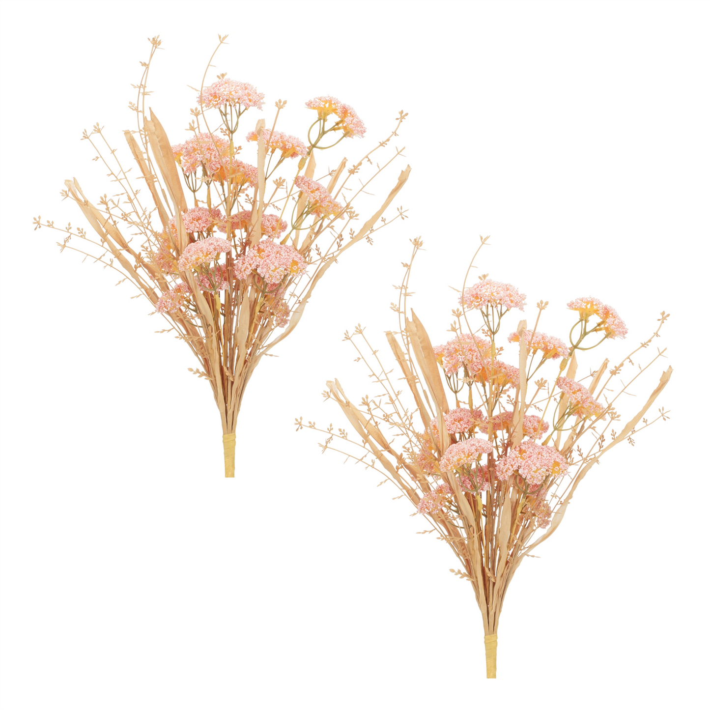 Blush Floral Grass Bush (Set of 2) -Ship Only