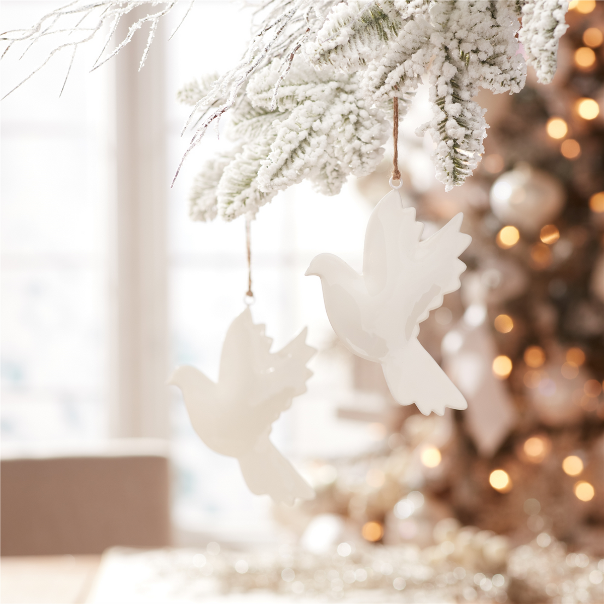Dove Ornament (Set of 6) 6.5”H Iron