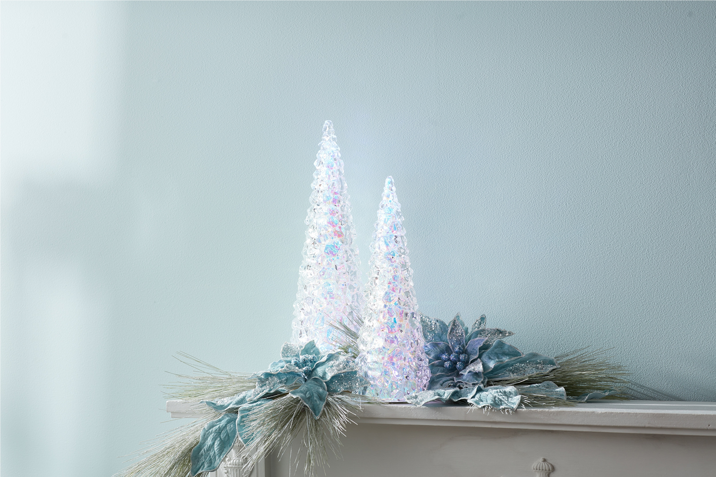 Iridescent LED Pine Tree 13.5"H