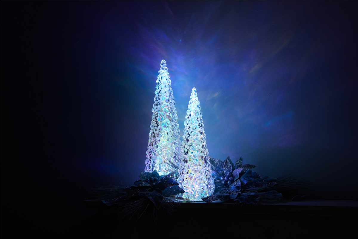 Iridescent LED Pine Tree 17.5"H