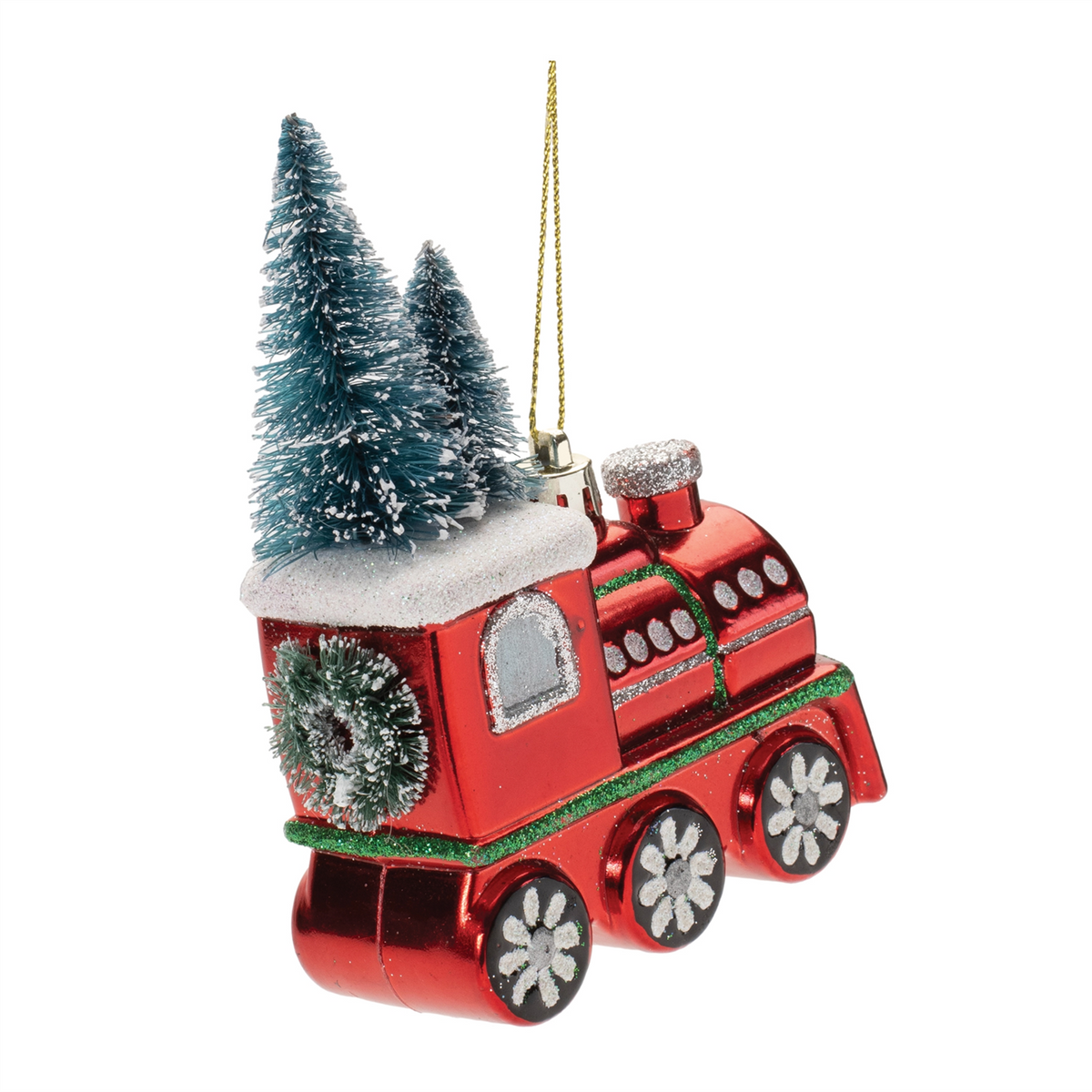 Train Ornament (Set of 6) 5”H Plastic -Ship Only