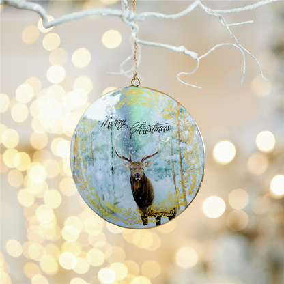 Deer Disc Ornament (Set of 6)