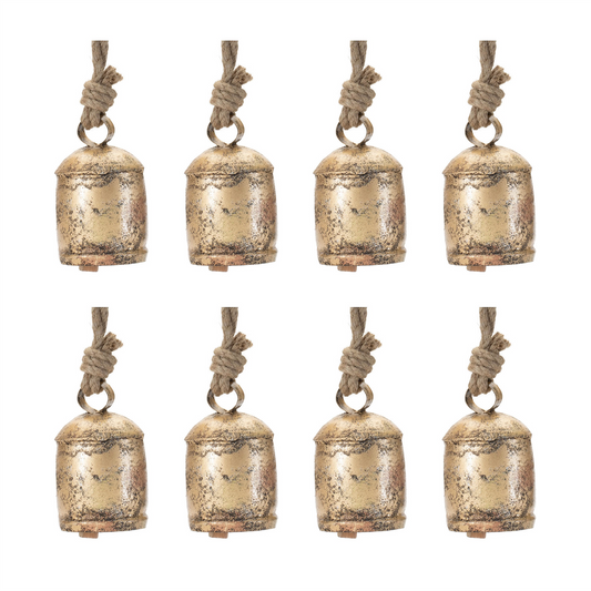 Distressed Metal Bell Ornament (Set of 8) -Ship Only