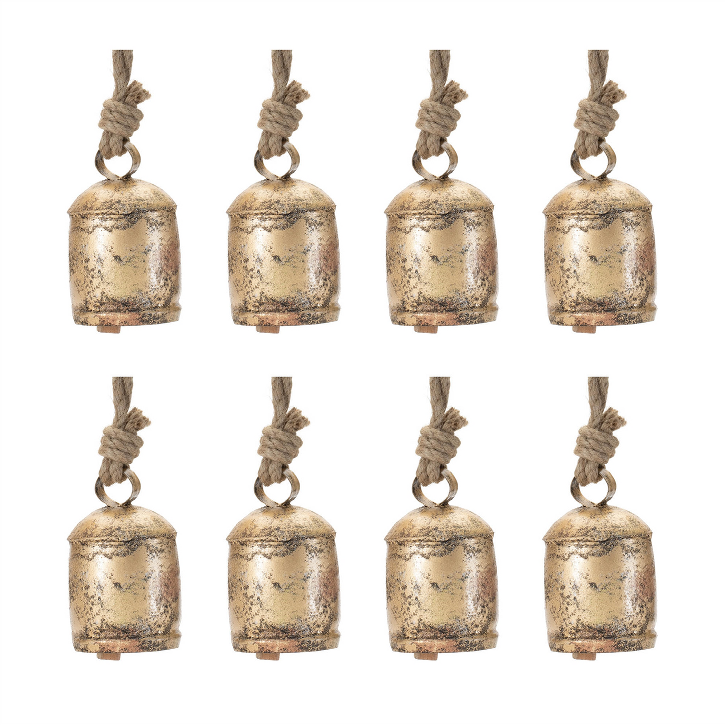 Distressed Metal Bell Ornament (Set of 8) -Ship Only