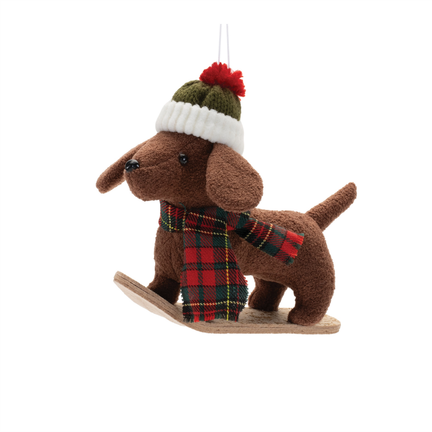 Plush Ski and Snowboard Dog Ornament (Set of 6) -Ship Only