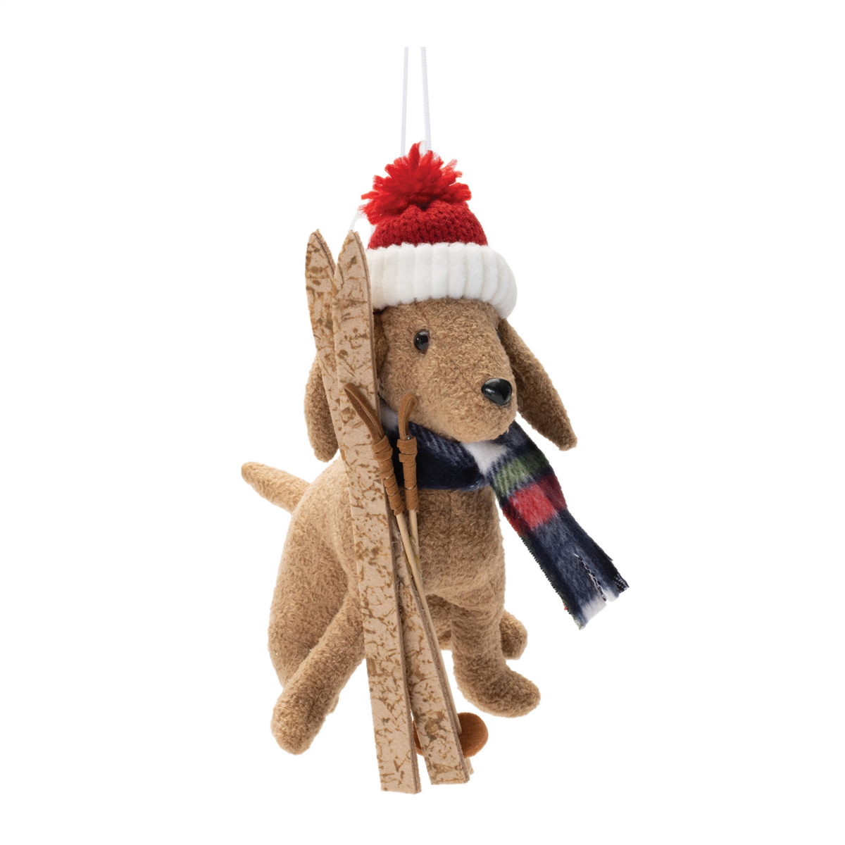 Plush Ski and Sled Dog Ornament (Set of 6) -Ship Only