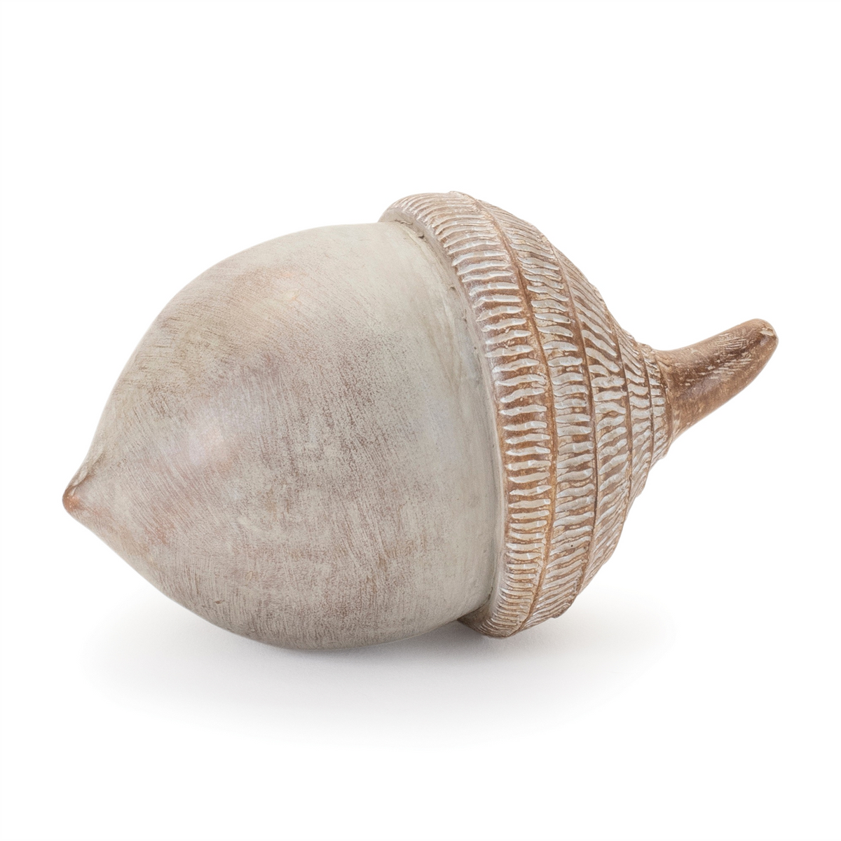 White Washed Etched Acorn (Set of 6) -Ship Only