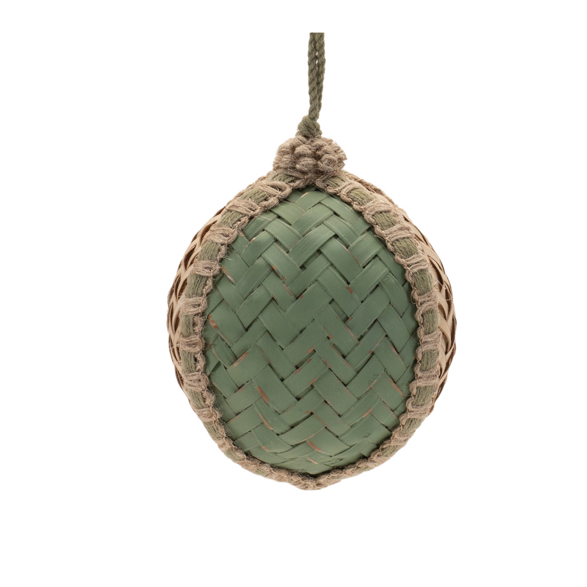 Woven Bamboo Ball Ornament (Set of 4) -Ship Only
